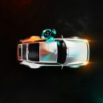 a car with a light on top
