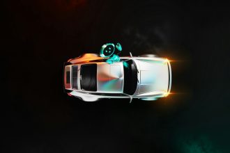 a car with a light on top