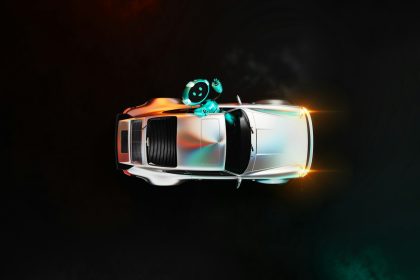 a car with a light on top